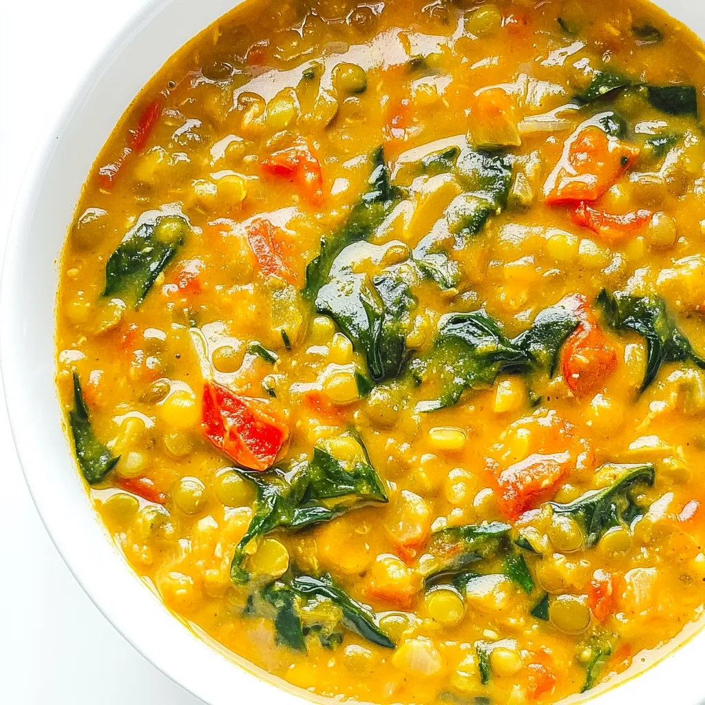 Vegan Coconut Curry Lentil Soup