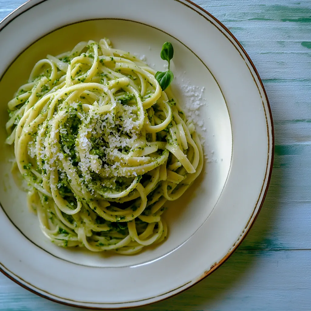 Watercress Pesto with Linguine