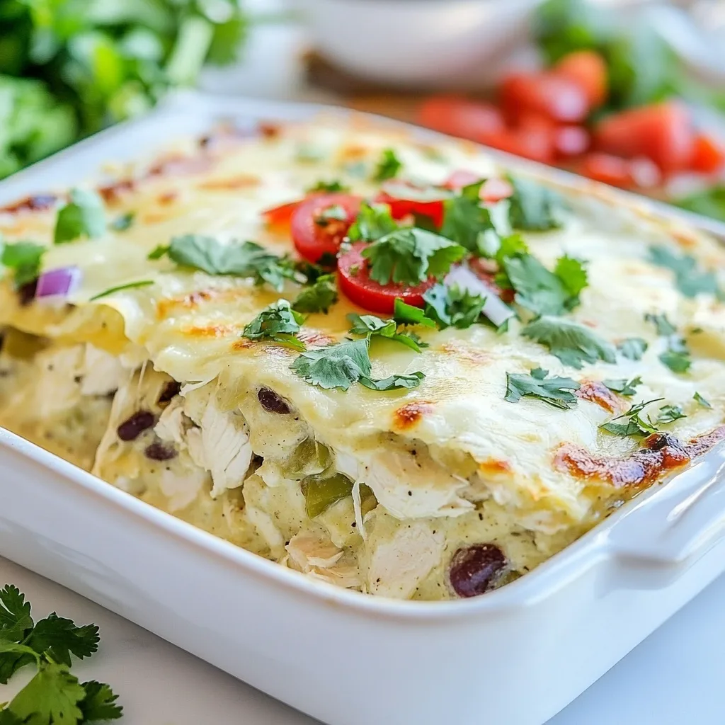 White Chicken Enchilada Casserole