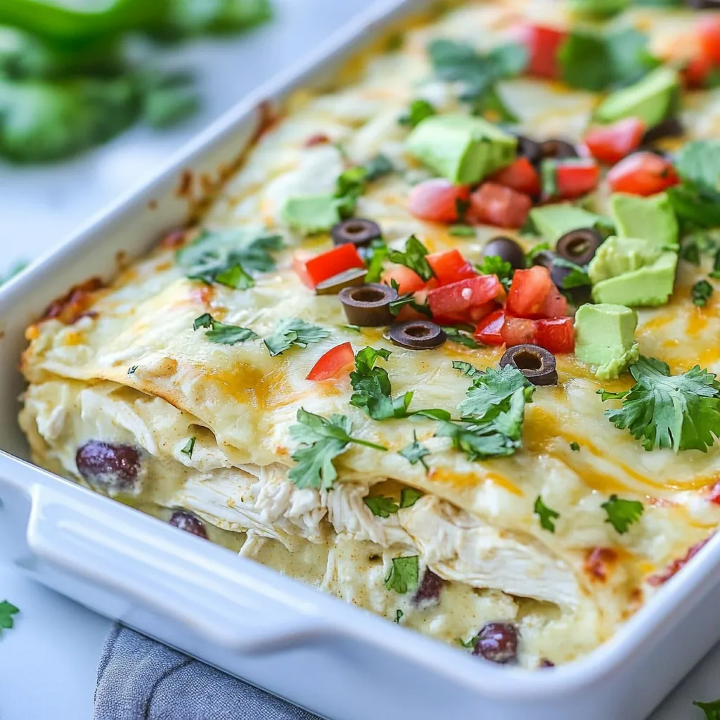 White Chicken Enchilada Casserole