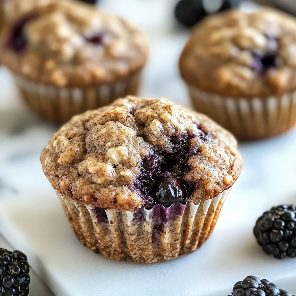 Whole Grain Blackberry Spice Muffins