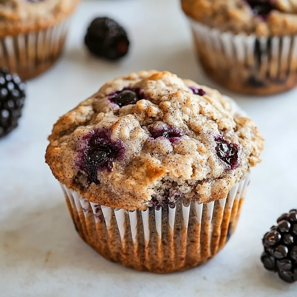 Whole Grain Blackberry Spice Muffins