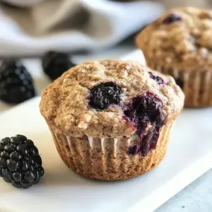 Whole Grain Blackberry Spice Muffins