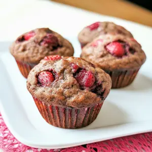 Whole Wheat Strawberry Beet Muffins